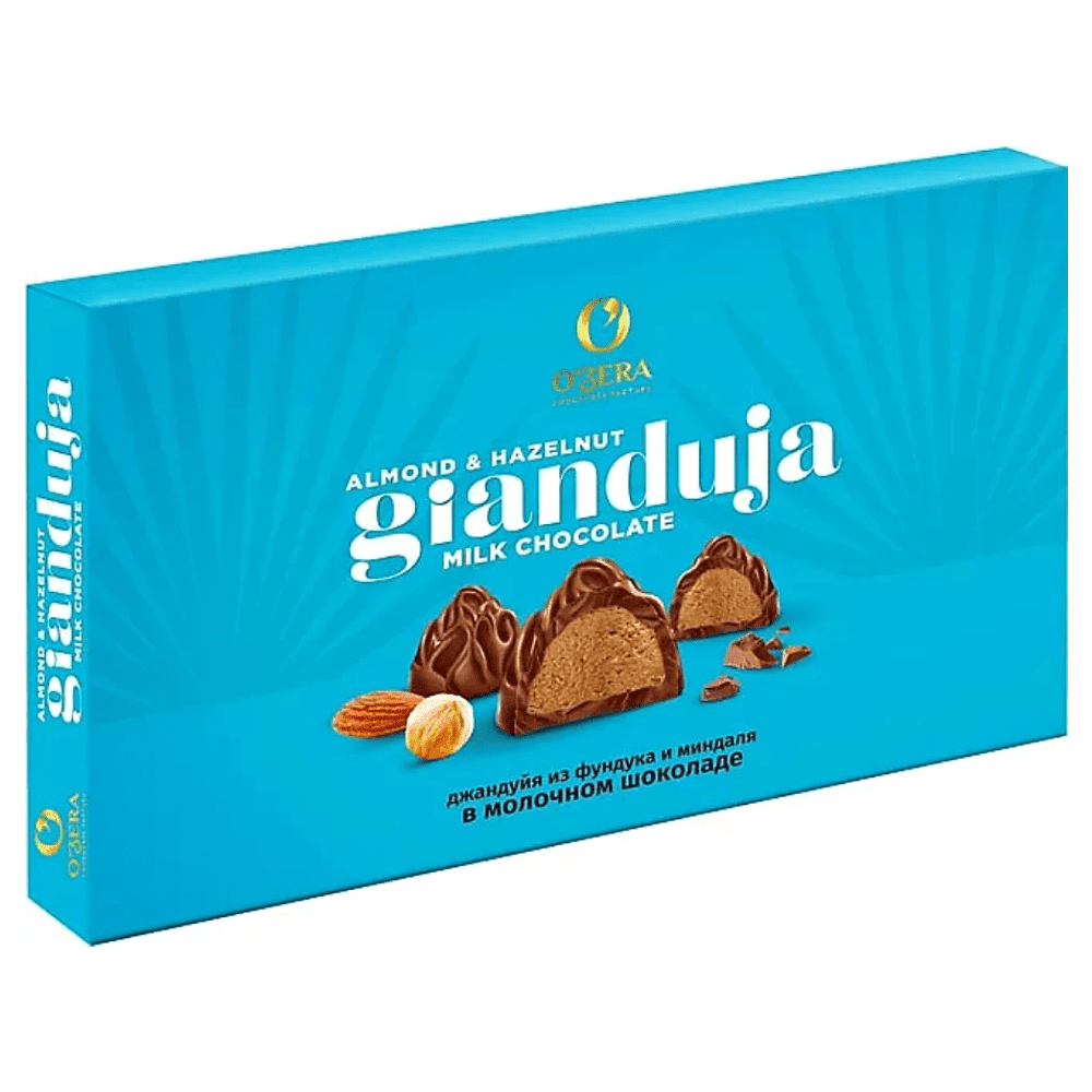 Конфеты шоколадные "O`Zera Gianduja Almond & Hazelnut" с ореховой начинкой, в молочном шоколаде, 220 г