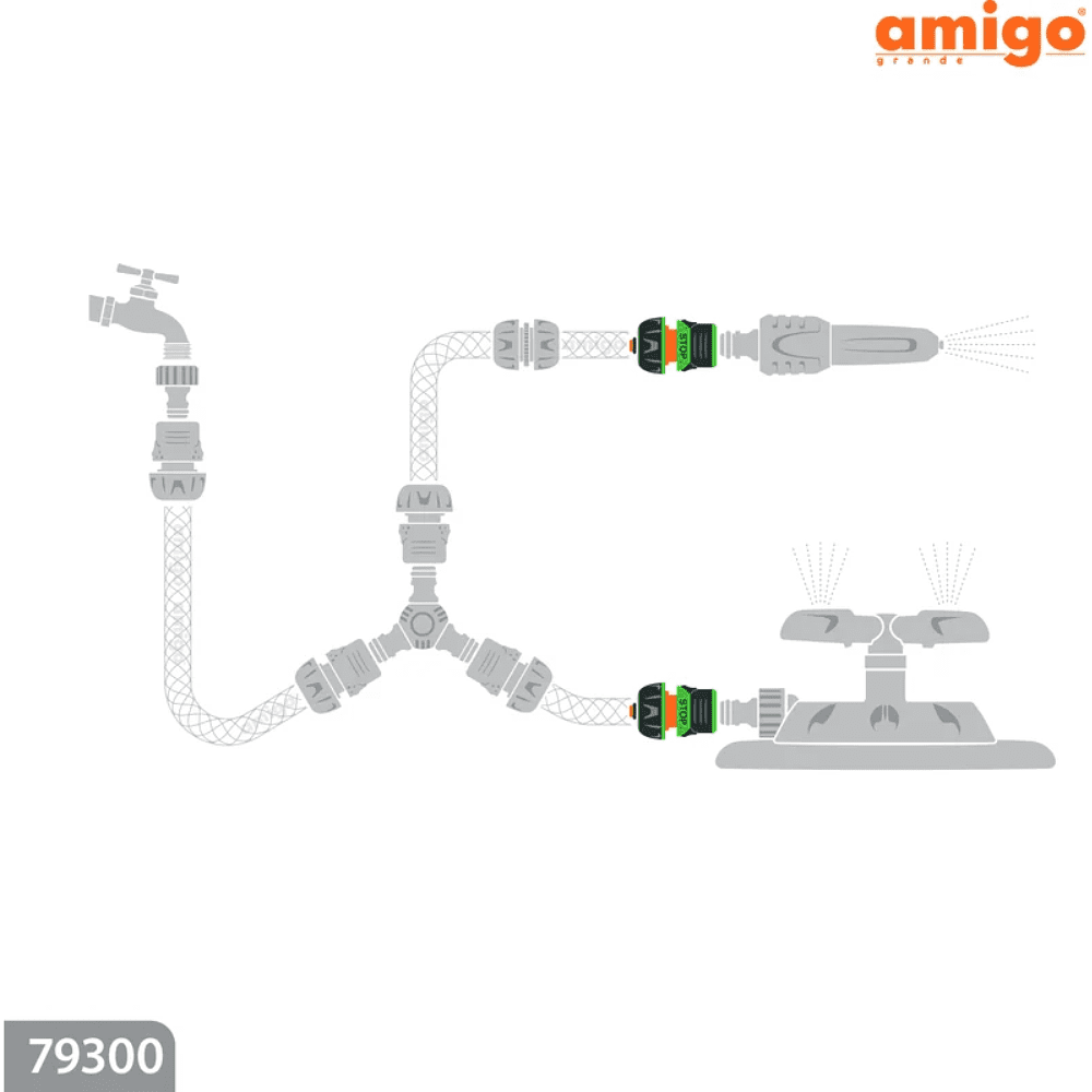 Коннектор Amigo Grande 79300, 3/4", с аквастопом - 3