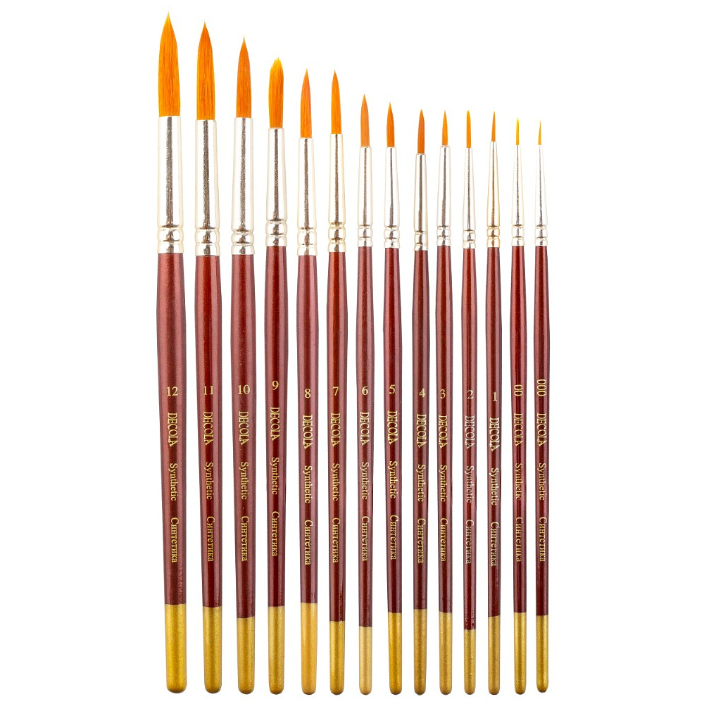 Кисть "Decola", синтетика, круглая, №10 - 3