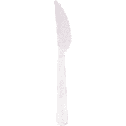 Пластиковый нож одноразовый премиум, 17 см, 50 шт/упак, белый
