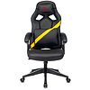 Кресло игровое "Zombie DRIVER", экокожа, пластик, черный, желтый - 2