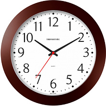 Часы настенные круглые "51534510", пластик, коричневый