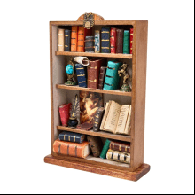 Интерьерная миниатюра "Шкаф с книгами", 17х9х3 мм, ассорти