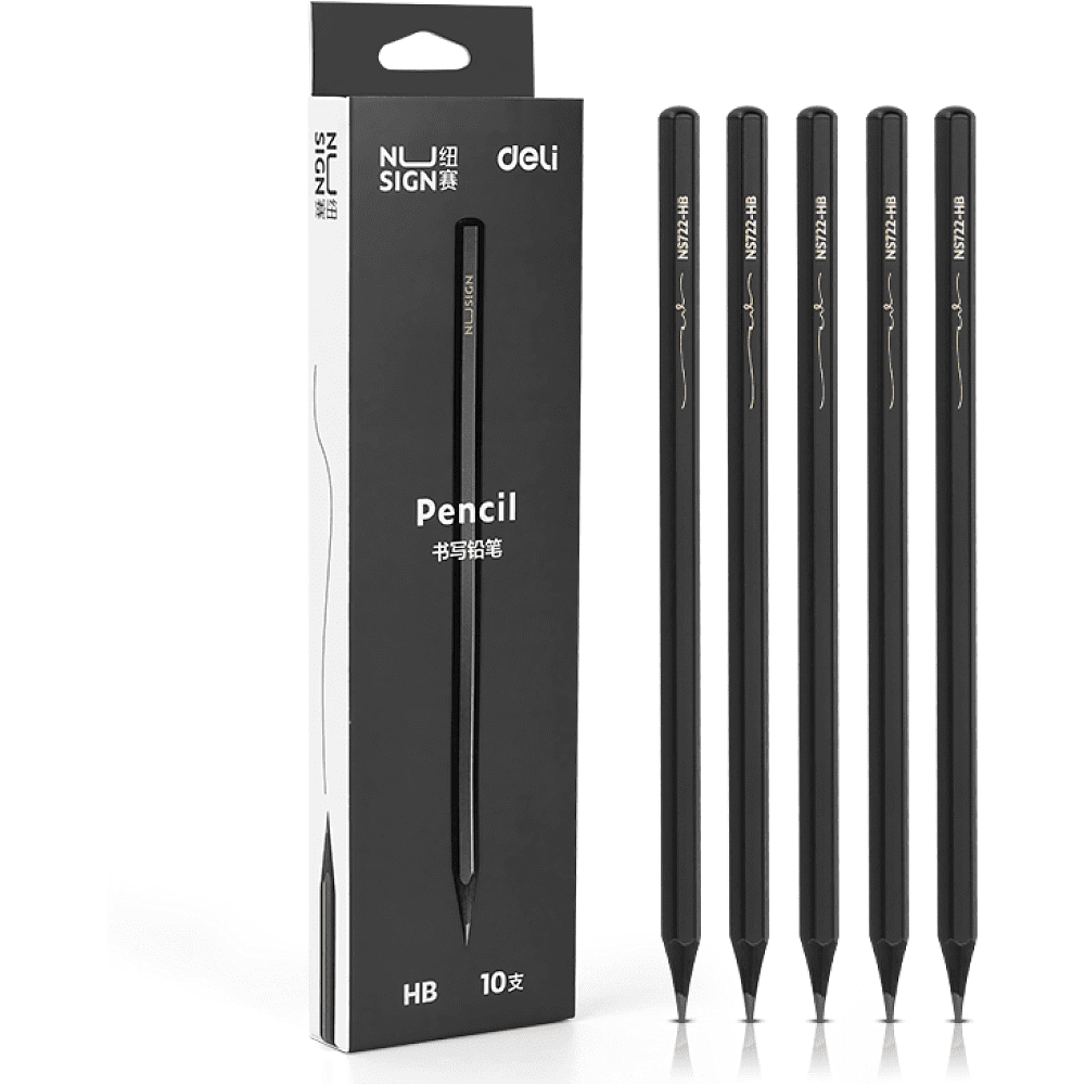 Карандаш простой "Nusign", HB, черный - 2