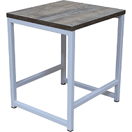 Табурет RION ALLERD, металл, ЛДСП, белый муар, Австралийское дерево