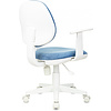 Кресло детское Бюрократ CH-W356AXSN, ткань, пластик, голубой - 5