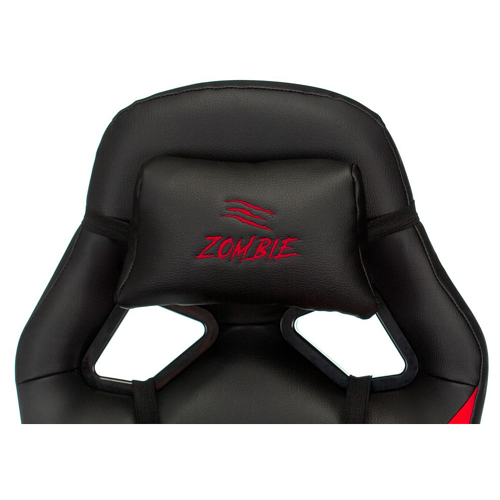 Кресло игровое "Zombie DRIVER", экокожа, пластик, черный, красный - 6