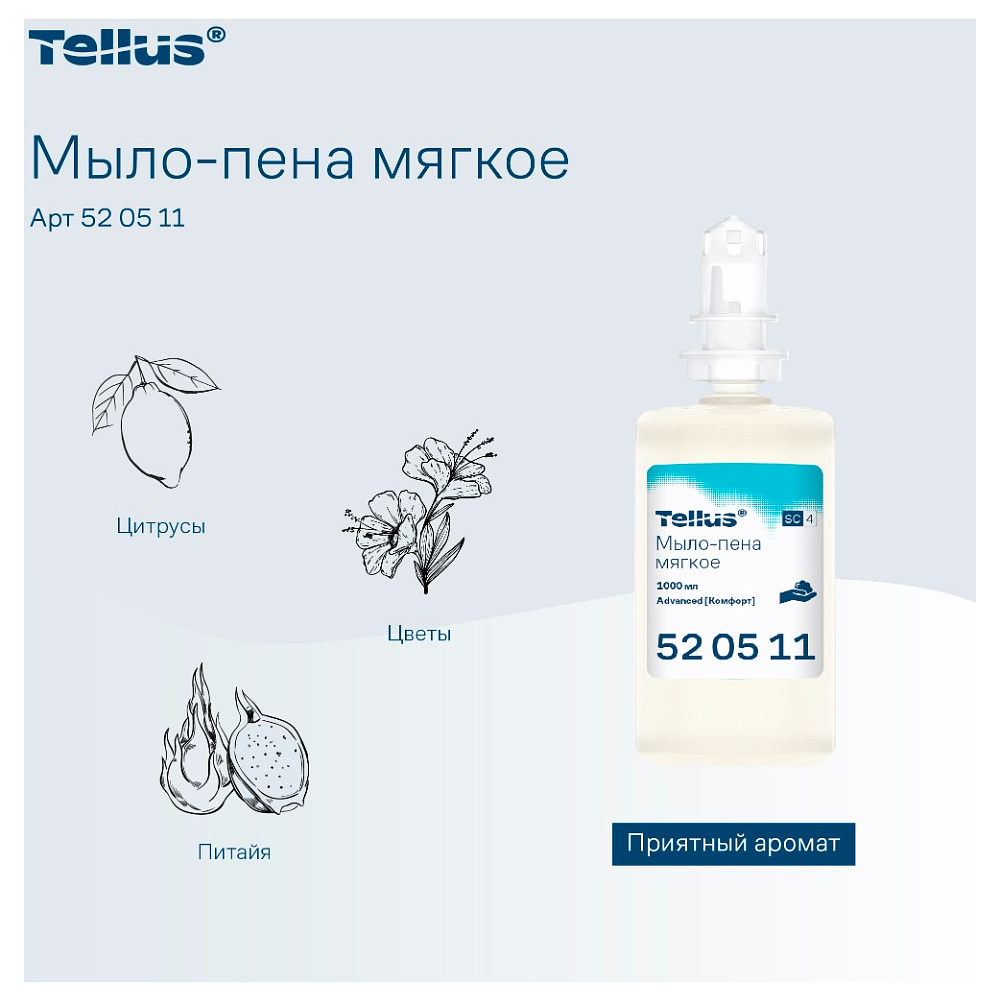Мыло-пена Tellus Комфорт, 1 л, мягкое, SC4 - 2