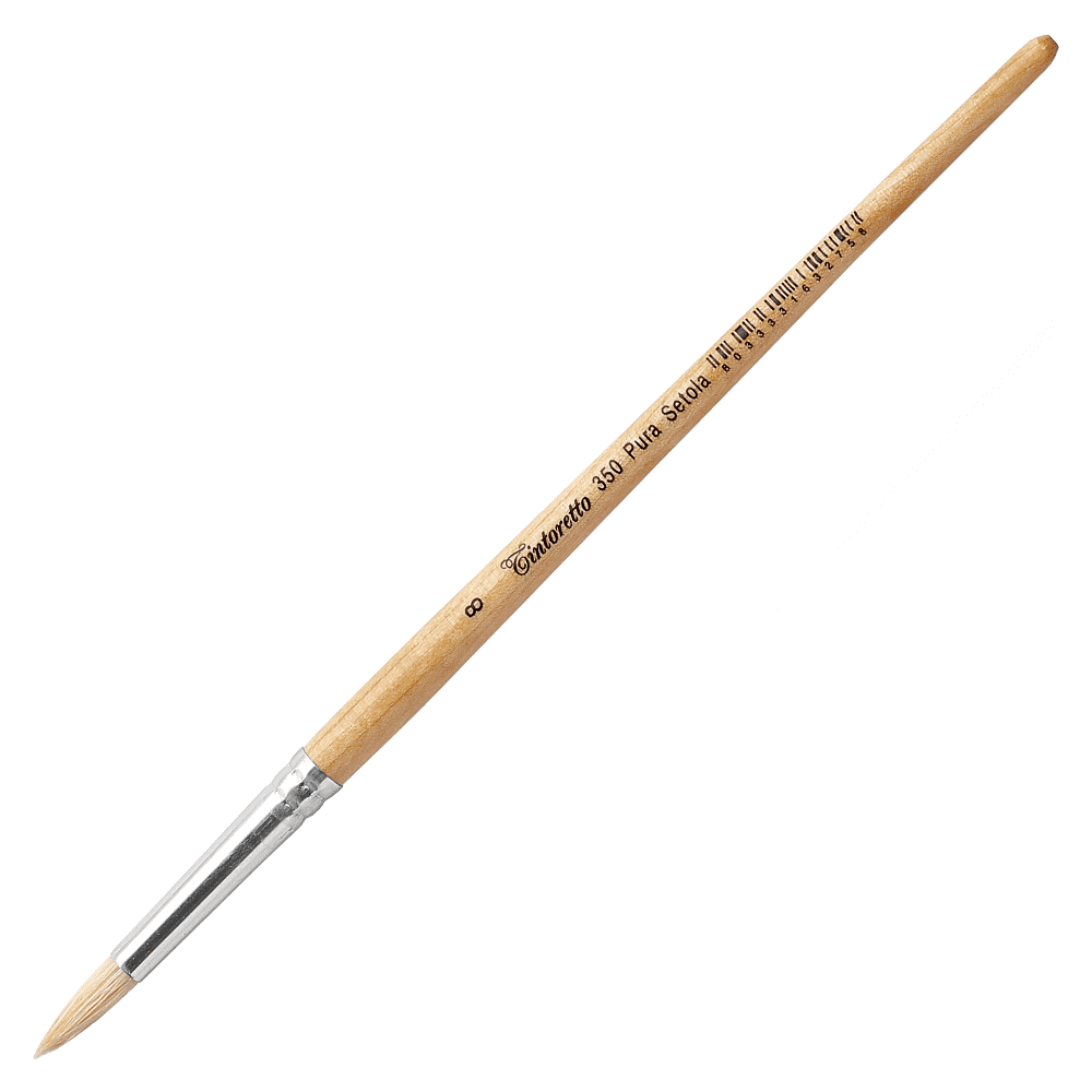 Кисть для рисования "Tintoretto", щетина, круглая, №8