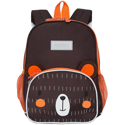Рюкзак школьный "Bear", коричневый, оранжевый