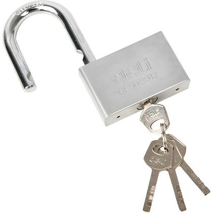 Замок навесной Deli YS EDL508912, 70 мм, автомат, 4 ключа - 3