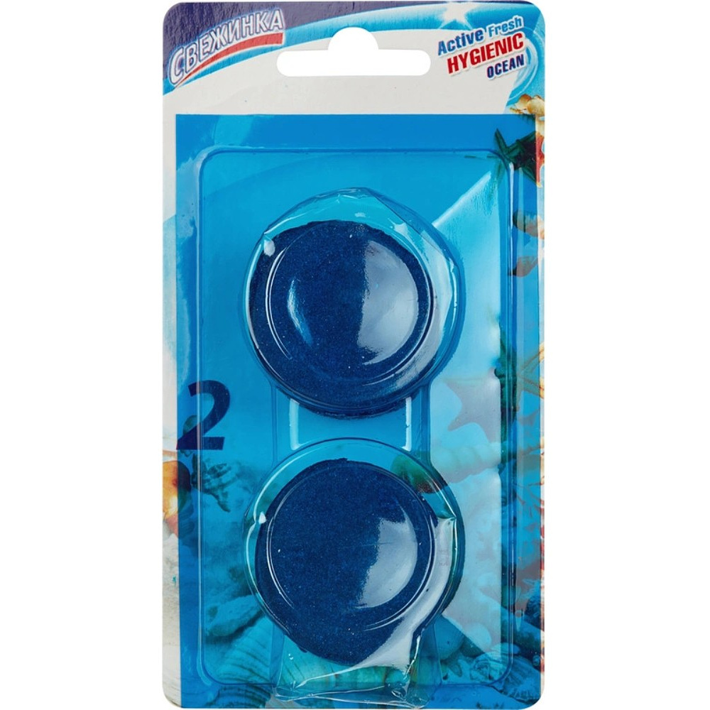 Средство чистящие для сливного бачка "Свежинка. Море",  2x40 г, кубики