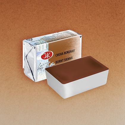 Краски акварельные "Белые ночи", 406 сиена жженая, кювета - 2