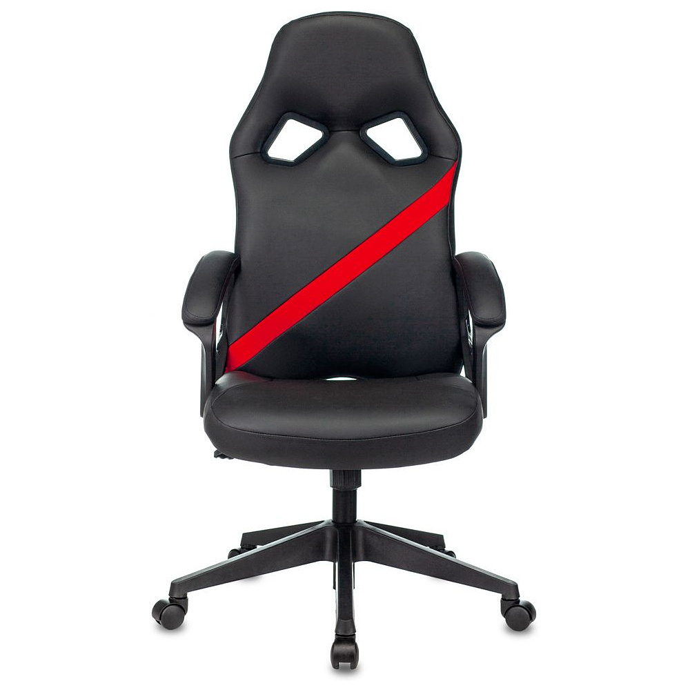 Кресло игровое "Zombie DRIVER", экокожа, пластик, черный, красный - 11
