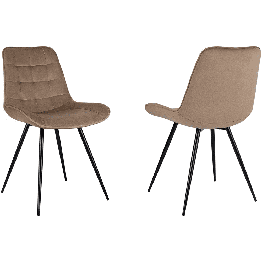 Стул Бюрократ "CH-K2_2", ткань, светло-коричневый, металл, комплект 2 штуки