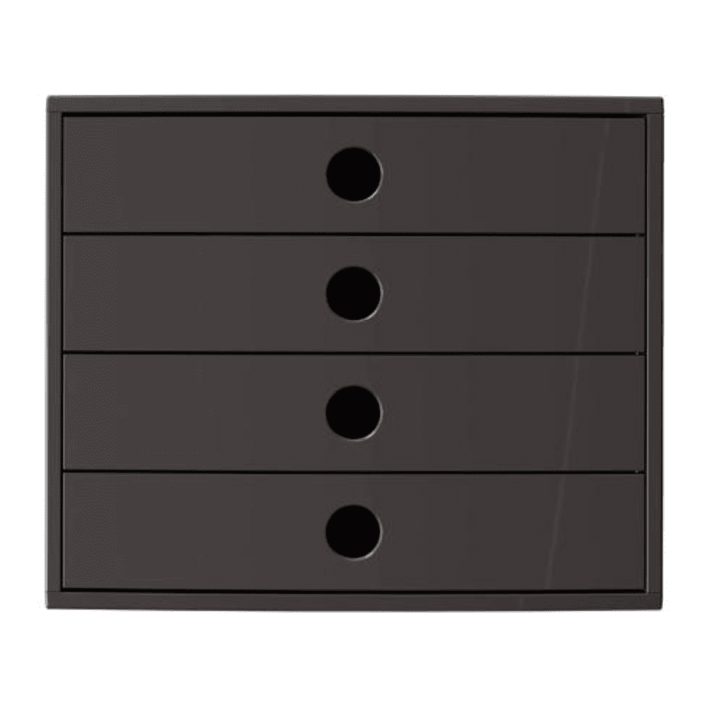 Блок из 4-х лотков закрытый "Exacompta", черный - 2