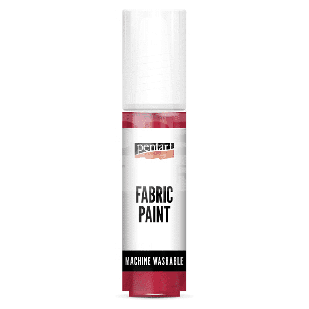 Краски для текстиля "Pentart Fabric paint", красный, банка