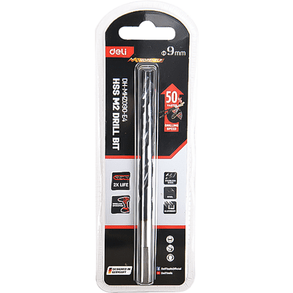 Сверло по металлу Deli RS EDH-MHZ090-E4, 9.0 мм, DIN 338, HSS-TiN - 3
