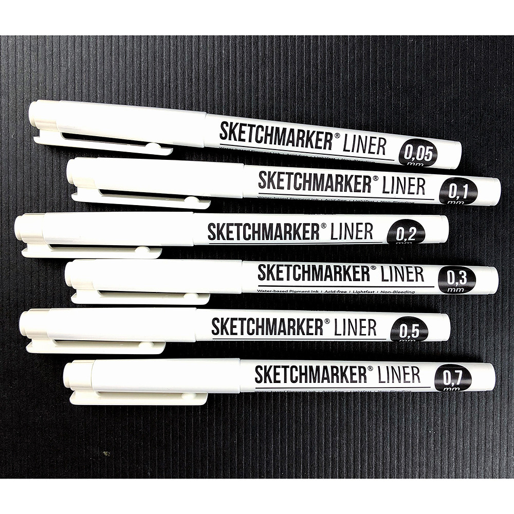 Ручка капиллярная "Sketchmarker", 0.5 мм, черный - 5