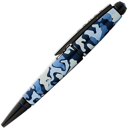 Ручка-роллер "Cross Edge Blue Camo", 0.7 мм, синий камуфляж, черный, стерж. черный - 4