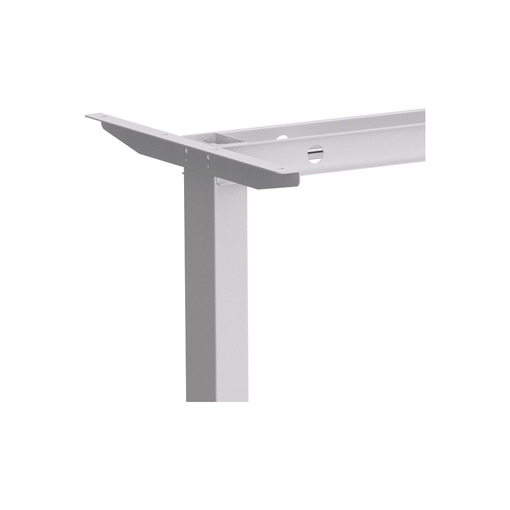 Стол с электроприводом WellDesk Basic 1300x675х18 белый/дуб канзас коричневый (9191460+9072451) - 4