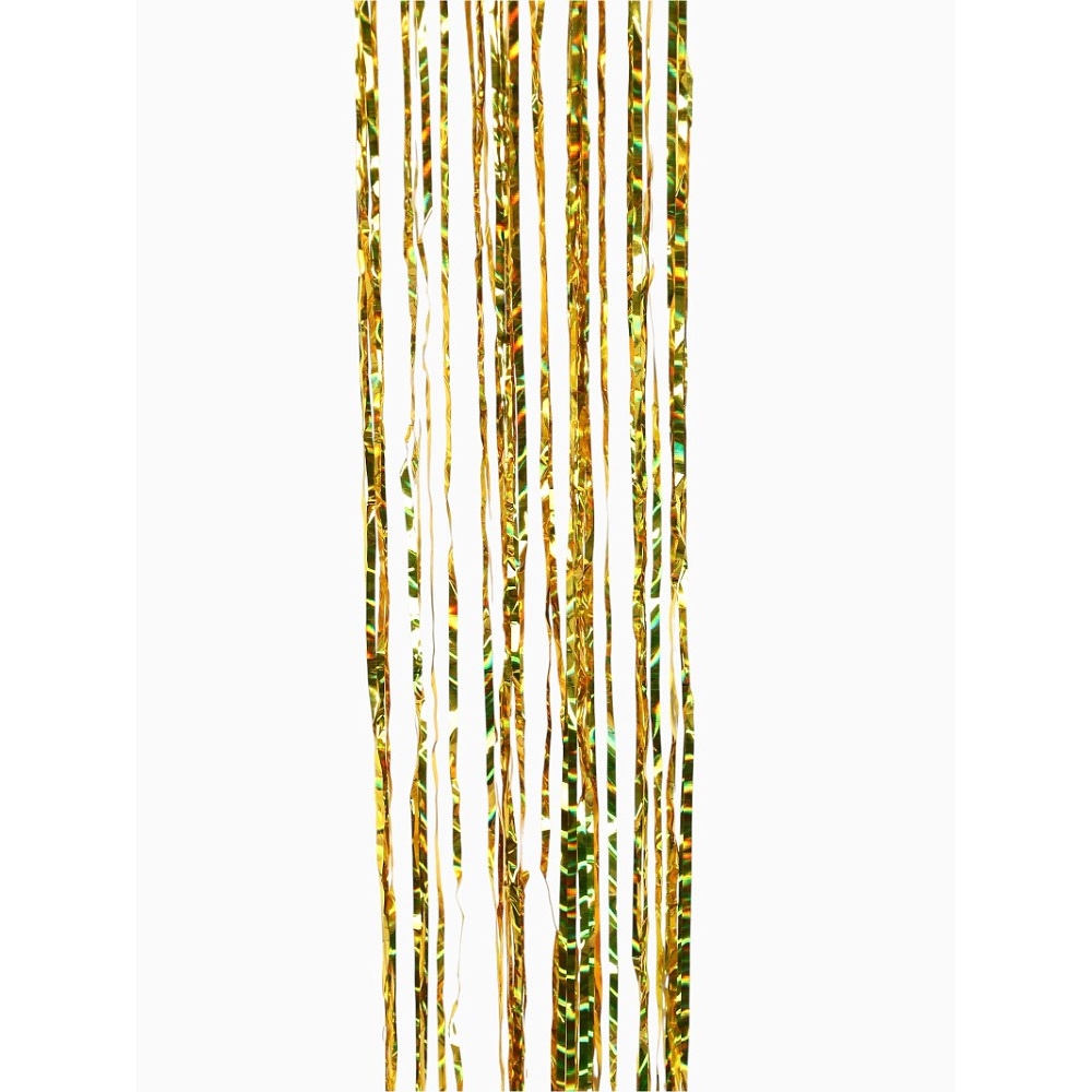 Гирлянда-дождик "Мерцание полос", 9х150 см, фольга, жёлтый