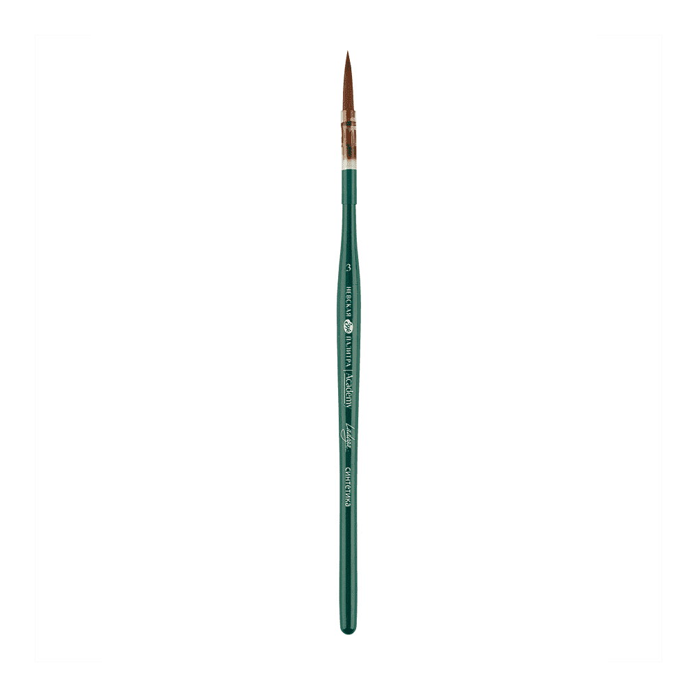 Кисть "Ладога", синтетика, круглая, на короткой ручке, №3