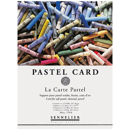 Блок бумаги для пастели "Pastel Card", 30x40 см, 360 г/м2, 12 листов, 6 оттенков