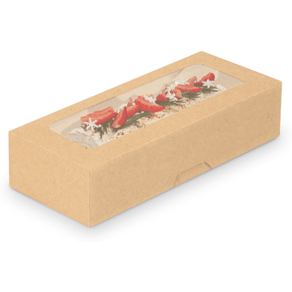 Контейнер бумажный 460 мл, 167х70х40, 25 шт/упак, крафт