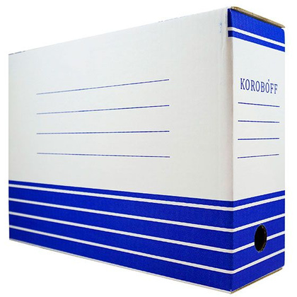 Коробка архивная "Koroboff", 100x322x240 мм, синий - 2