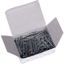 Скрепки овальные "OfficeSpace", 28 мм, 100 штук, серебристый