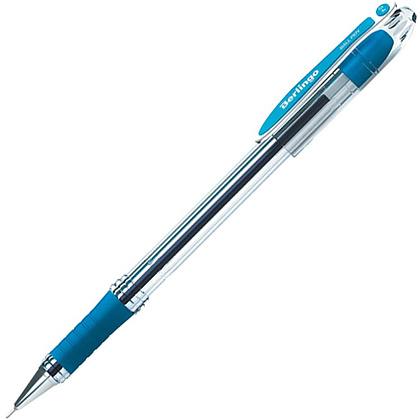 Ручка шариковая "Berlingo I-10", 0.4 мм, прозрачный, стерж. синий