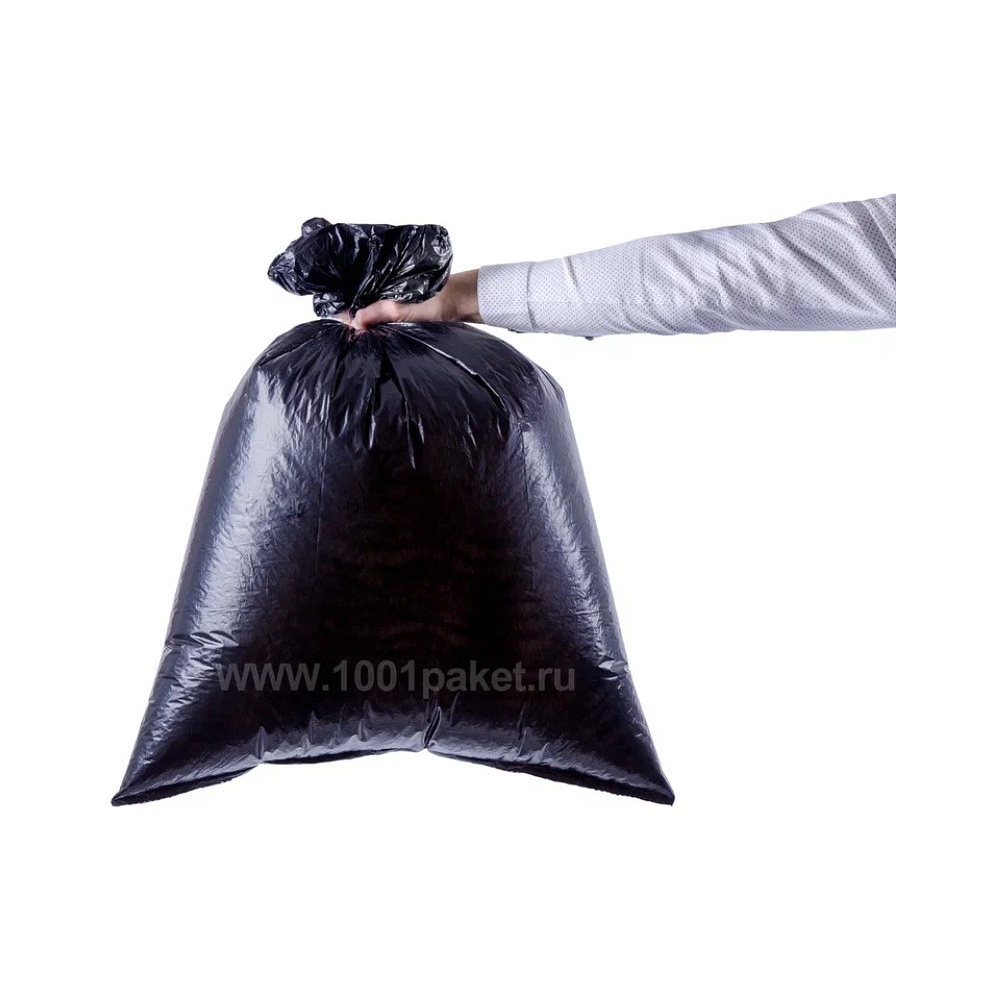 Мешки для мусора Ромашка Броня, 300 л, ПВД, 60 мкм, 105х150 см, 10 шт/рулон, черный - 2