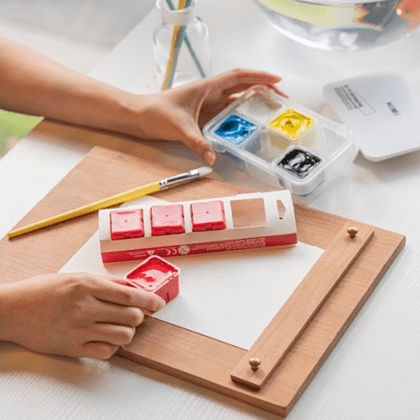 Краски гуашевые "Himi Jelly Cup", чёрный, набор  рефилов 4 шт., 30 мл. - 8