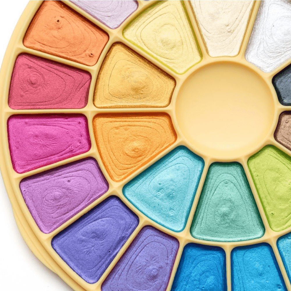 Краски акварельные металлик "Himi", набор, 24 цвета - 12