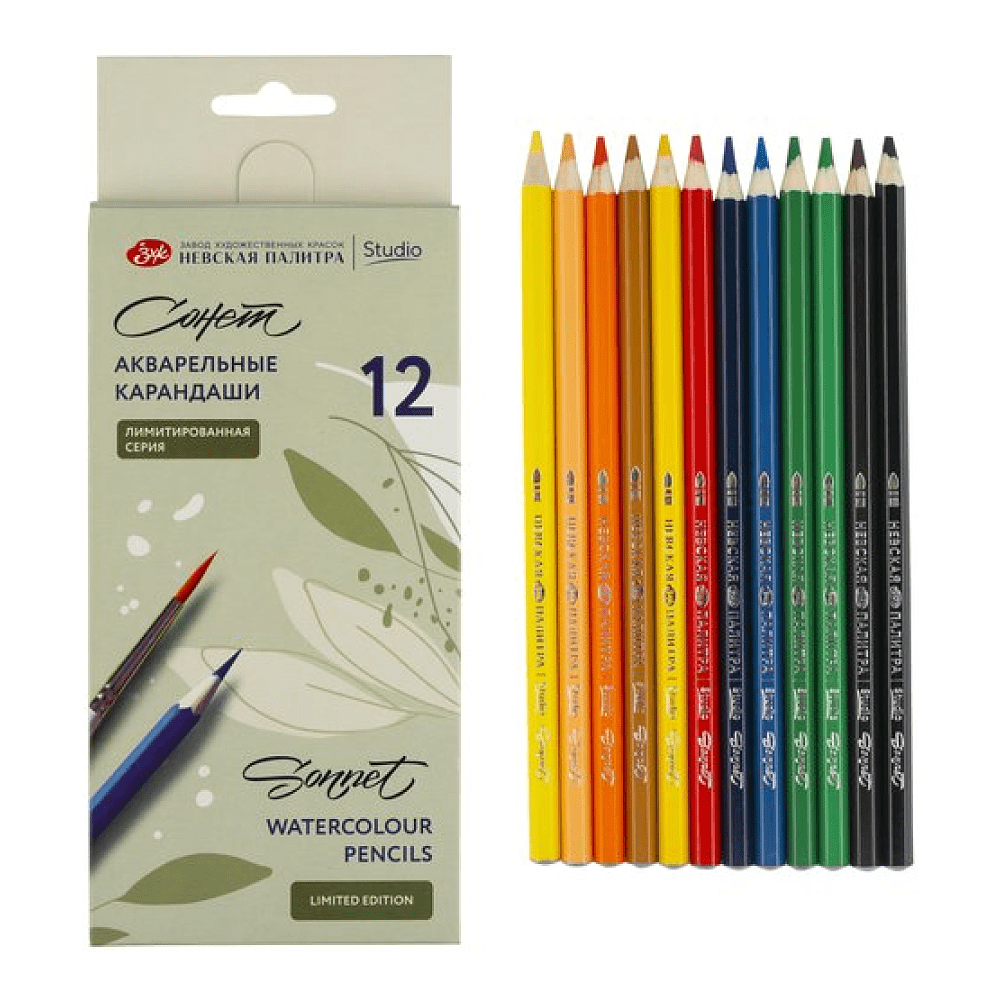 Карандаши акварельные "Сонет цветочное вдохновение", 12 цветов - 3