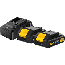 Аккумуляторная батарея "Deli", 20В, 2 Ач, 2 шт, + З/У 45 Вт, -10%