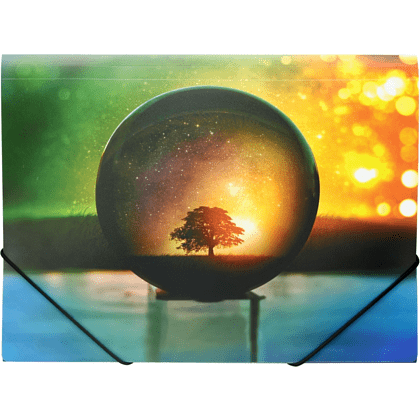 Папка на резинках "Fantasy", 15-34 мм., пластик