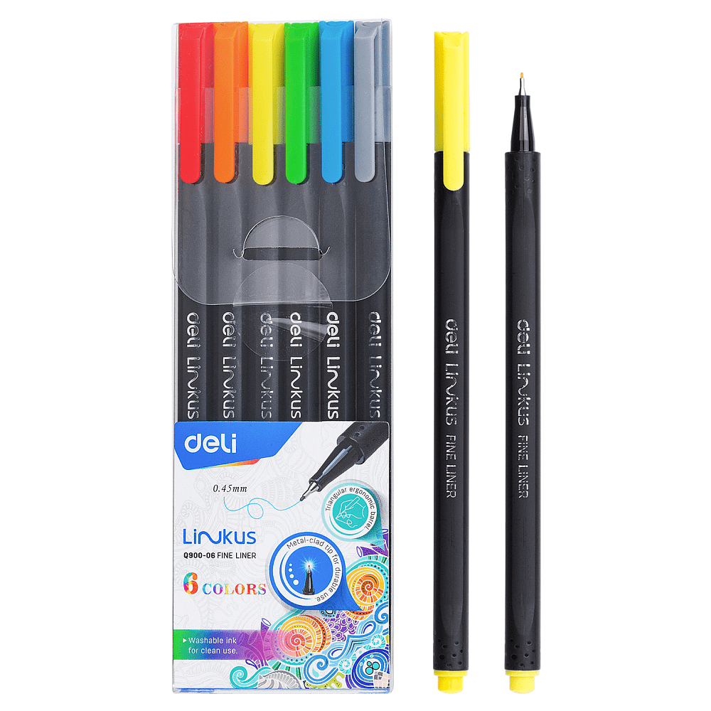 Ручка-лайнер "Linkus", 0.45 мм, 6 шт, ассорти - 2