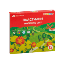 Пластилин "Цветик", 12 цветов