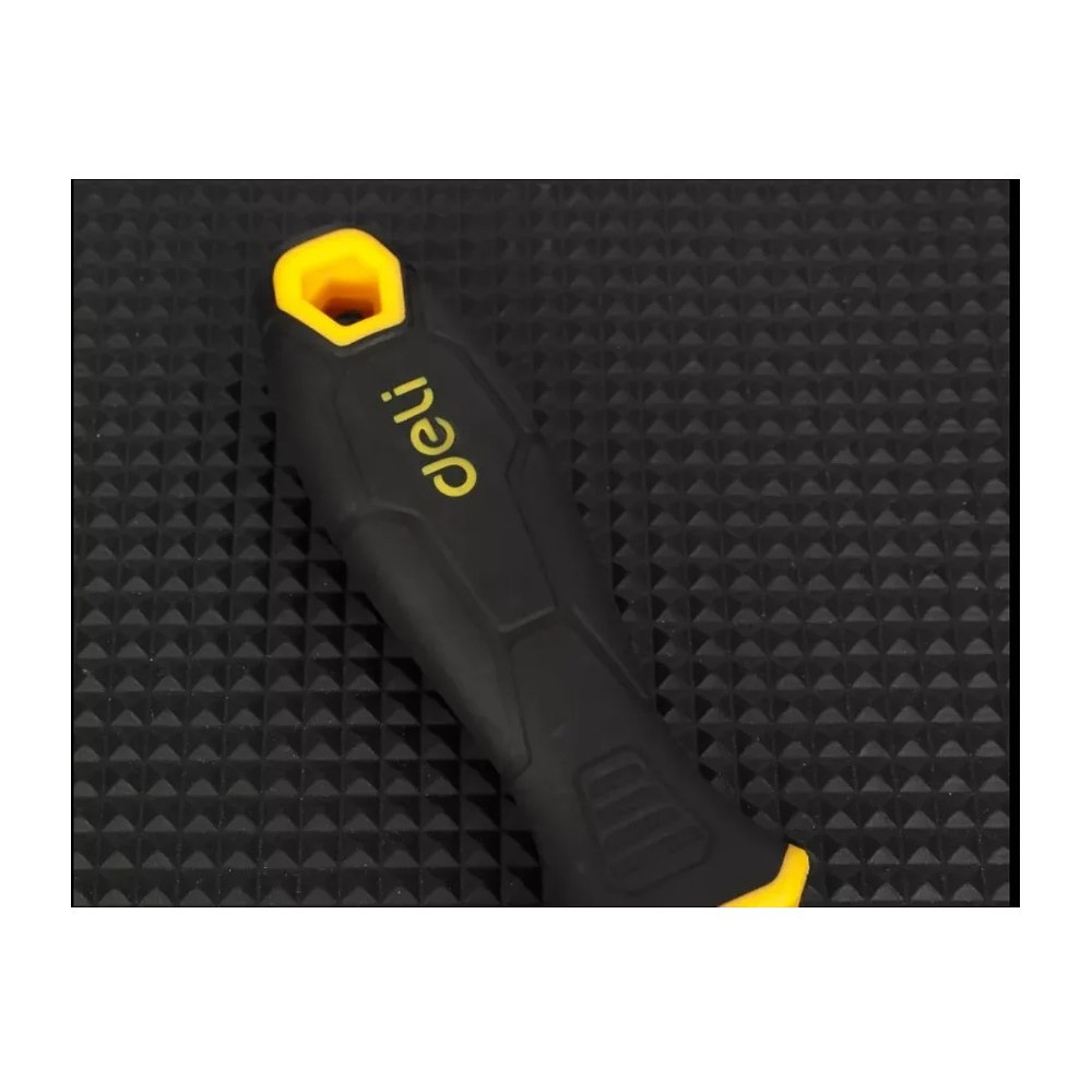 Шпатель нержавеющий Deli YS EDL-HD1, 25 мм, ручка 2K, черный, желтый - 3