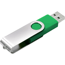 USB Flash 2.0 16 Gb VDF-008, пластик, метал, зеленый  