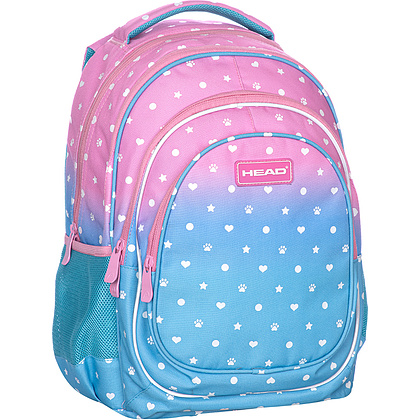 Рюкзак молодежный "Head pastel love", розово-синий