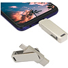USB Flash накопитель 3.0 128 Gb СК-046, TypeC Dual, металл, серебристый - 5