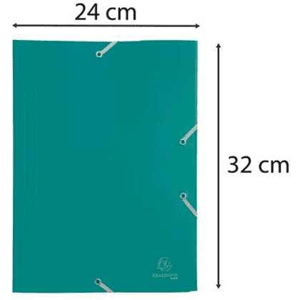 Папка на резинках "Exacompta", A4, 15 мм, полипропилен, зеленый - 2