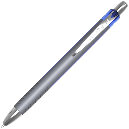 Ручка шариковая автоматическая "Butterflow Click", 0.7 мм, синий, серебристый, стерж. синий - 2
