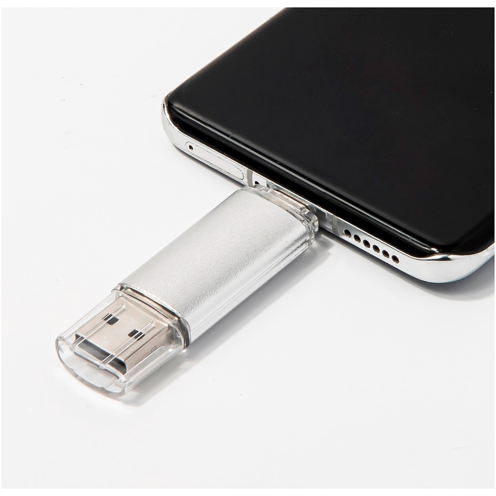 USB Flash накопитель 2.0 "Assorti", 16 Gb, OTG/Type-C, серебристый - 4