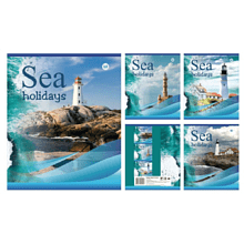 Тетрадь "Маяки", А5, 48 листов, клетка, скоба сбоку, ассорти