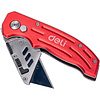 Нож строительный складной Deli RS EDL040, трапеция, 19T, красный - 7