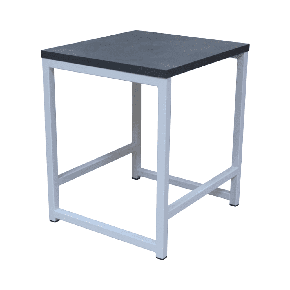 Табурет RION ALLERD, металл, ЛДСП, белый муар, Металл Бруклин